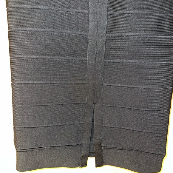 Herve Leger Candice Black Off Shoulder Dress Size XS - Picture 13 of 14